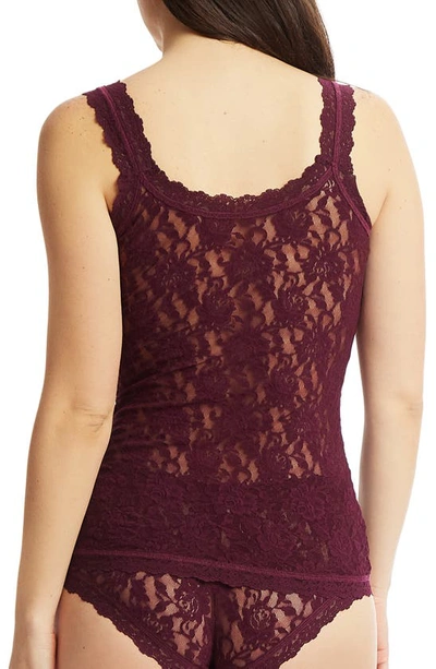 Shop Hanky Panky Lace Camisole In Dried Cherry