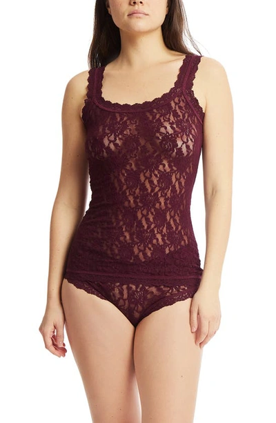 Shop Hanky Panky Lace Camisole In Dried Cherry