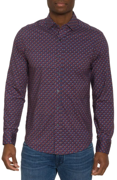 Shop Robert Graham Barrone Button-up Shirt In Purple Multi