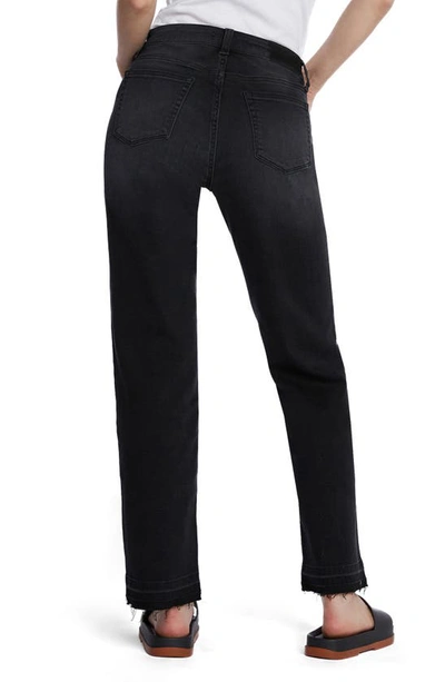 Hint Of Blu Rosa Release Hem Boyfriend Jeans In Brush Black