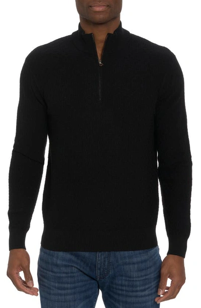 Shop Robert Graham Reisman Quarter Zip Sweater In Black