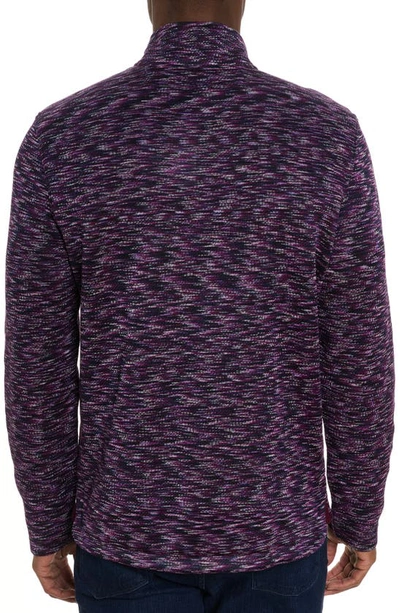 Robert Graham Waterford Space Dye Quarter Zip Pullover In Berry