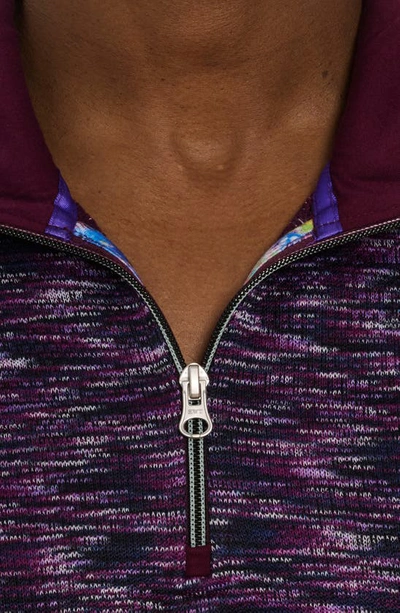 Robert Graham Waterford Space Dye Quarter Zip Pullover In Berry