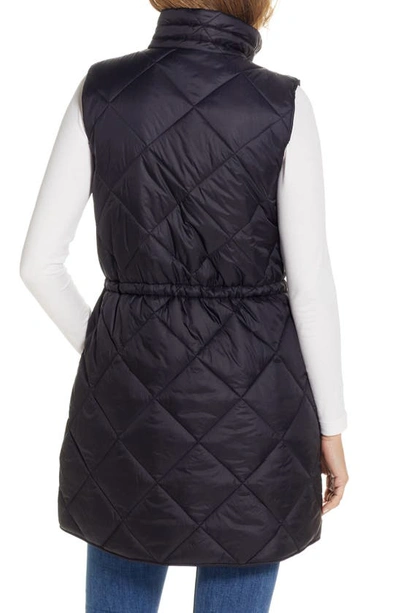 Gallery Diamond Quilted Puffer Vest In Black