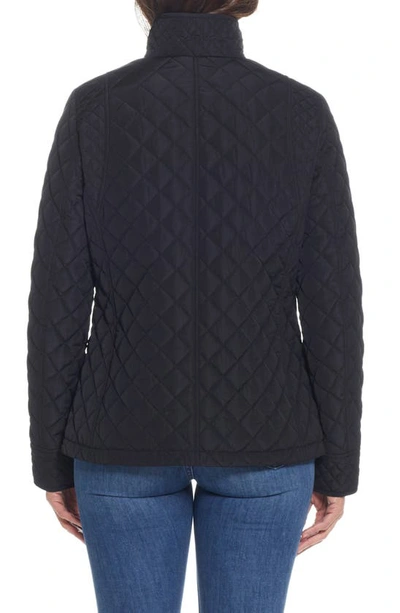 Shop Gallery Quilted Stand Collar Jacket In Black