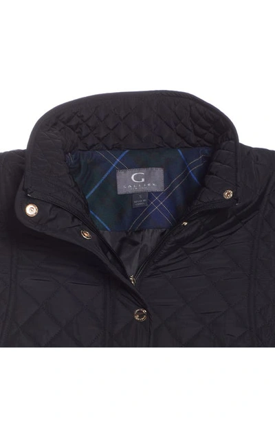 Shop Gallery Quilted Stand Collar Jacket In Black
