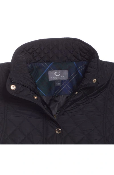 Gallery Quilted Stand Collar Jacket In Black