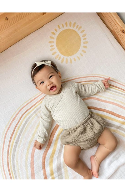 Aden + Anais Classic Dream Blanket™ In White/ Keep Rising Tan