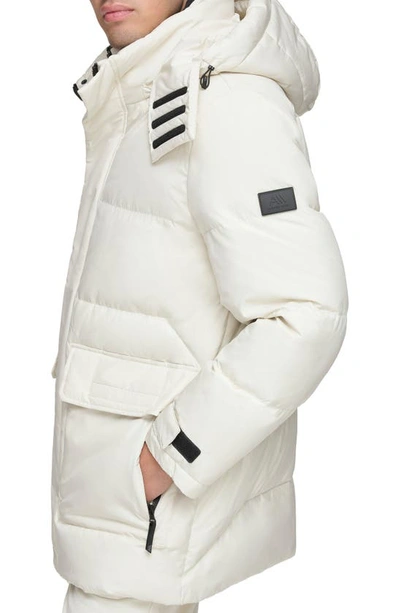 Shop Andrew Marc Oswego Water Resistant Down & Feather Fill Parka In Salt