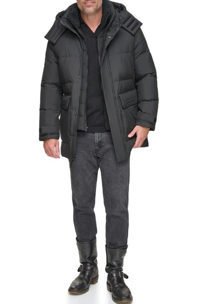 Shop Andrew Marc Oswego Water Resistant Down & Feather Fill Parka In Black