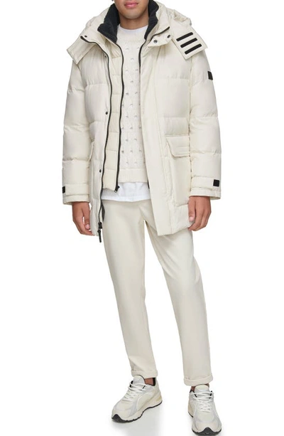 Shop Andrew Marc Oswego Water Resistant Down & Feather Fill Parka In Salt