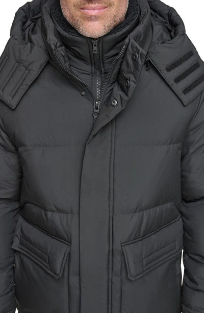 Shop Andrew Marc Oswego Water Resistant Down & Feather Fill Parka In Black