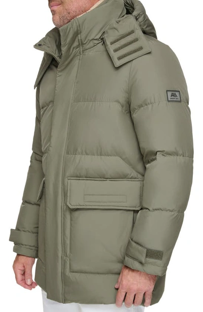 Shop Andrew Marc Oswego Water Resistant Down & Feather Fill Parka In Sage