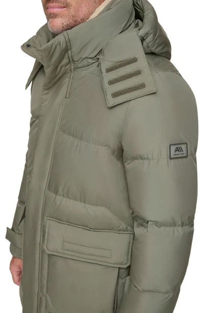Shop Andrew Marc Oswego Water Resistant Down & Feather Fill Parka In Sage
