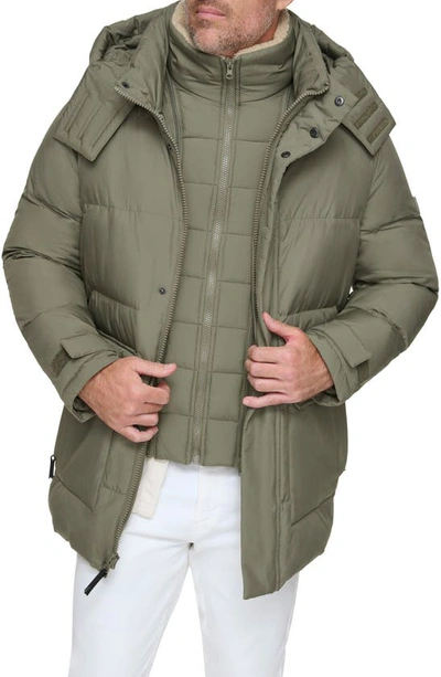 Shop Andrew Marc Oswego Water Resistant Down & Feather Fill Parka In Sage