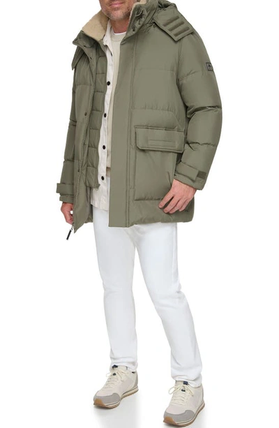 Shop Andrew Marc Oswego Water Resistant Down & Feather Fill Parka In Sage
