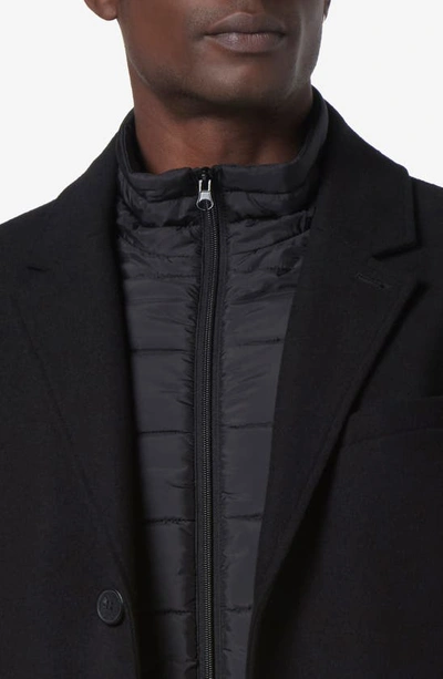 Shop Andrew Marc Sheffield Water Resistant Overcoat In Black
