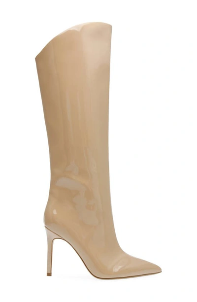 Shop Steve Madden Sarina Pointed Toe Boot In Natural Patent