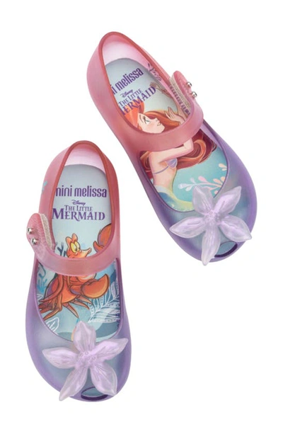Shop Melissa X Disney® The Little Mermaid Ultragirl Ii Mary Jane In Clear/ Purp