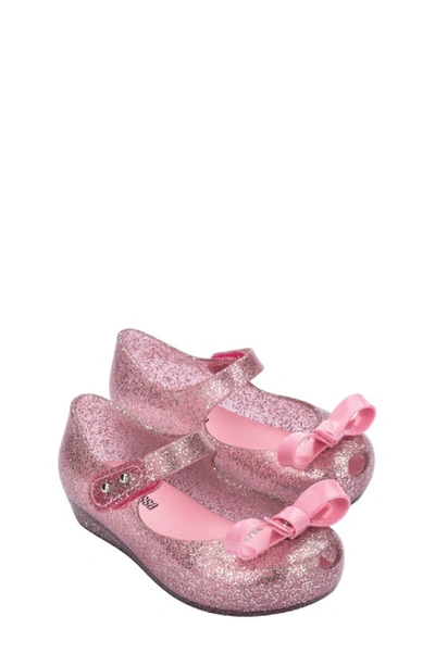 Shop Melissa Kids' Ultrabow Mary Jane In Pink Glitter