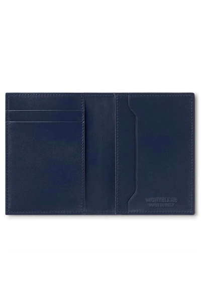 Montblanc Meisterstück Leather Card Case In Ink Blue
