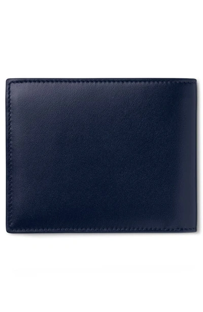 Shop Montblanc Meisterstück Leather Bifold Wallet In Ink Blue