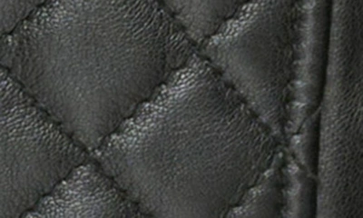 Andrew Marc Quilted Panel Leather Jacket In Black