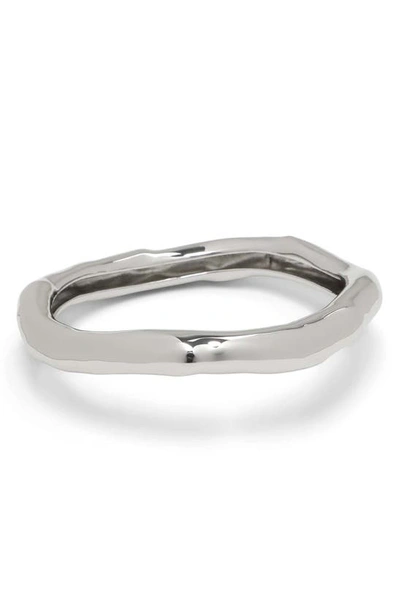 Shop Alexis Bittar Molten Bangle Bracelet In Silver