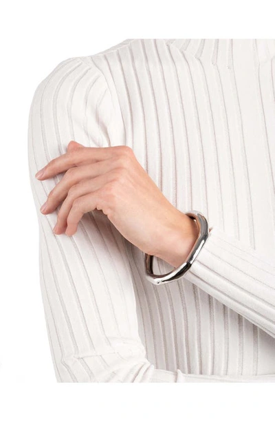 Alexis Bittar Small Molten Bangle Bracelet In Silver