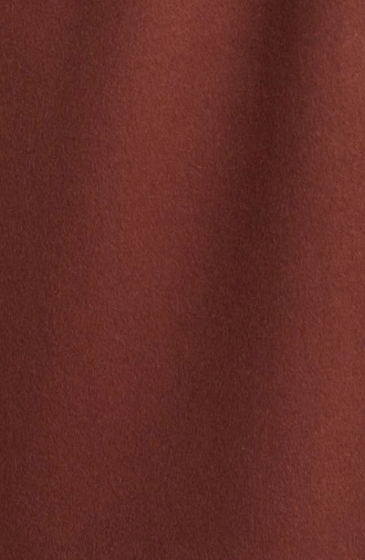 Sam Edelman Fringe Wool-blend Wrap Coat In Chestnut