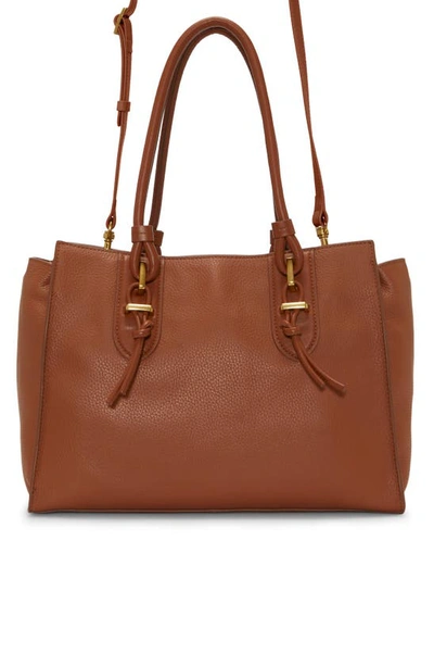 Shop Vince Camuto Maecy Leather Tote In Warm Caramel Galaxy