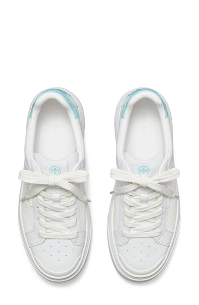 Shop Tory Burch Ladybug Sneaker In Titanium White / Island Blue