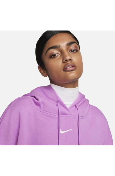 Shop Nike Sportswear Phoenix Oversize Fleece Hoodie In Rshfch/sail