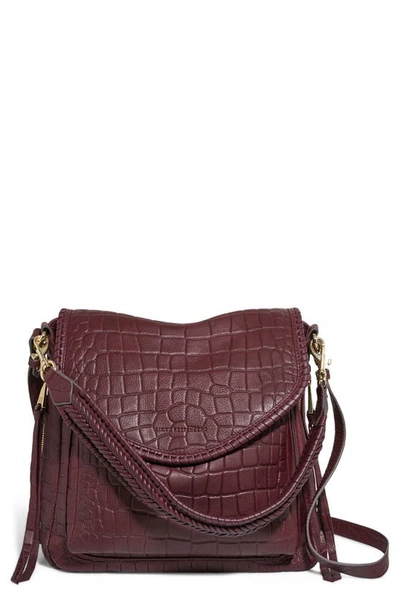 Shop Aimee Kestenberg All For Love Convertible Leather Shoulder Bag In True Plum Croco