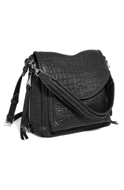 Shop Aimee Kestenberg All For Love Convertible Leather Shoulder Bag In Black Croco