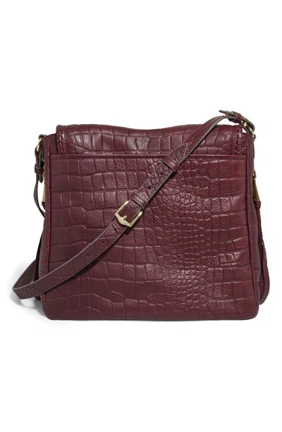 Shop Aimee Kestenberg All For Love Convertible Leather Shoulder Bag In True Plum Croco