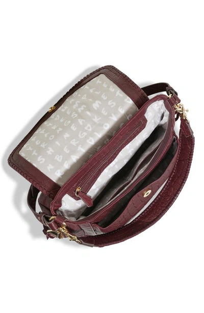 Shop Aimee Kestenberg All For Love Convertible Leather Shoulder Bag In True Plum Croco