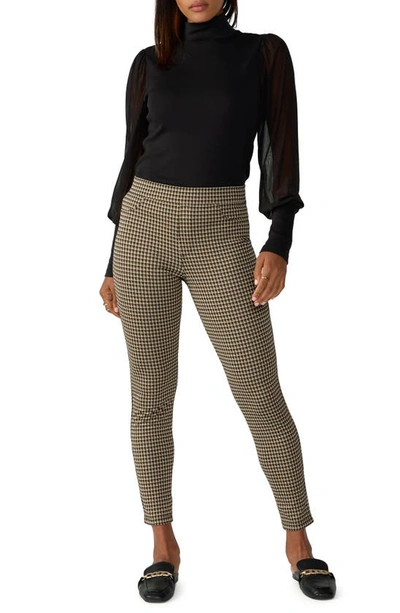 Shop Sanctuary Runway Houndstooth Check Leggings In Caramel Ch