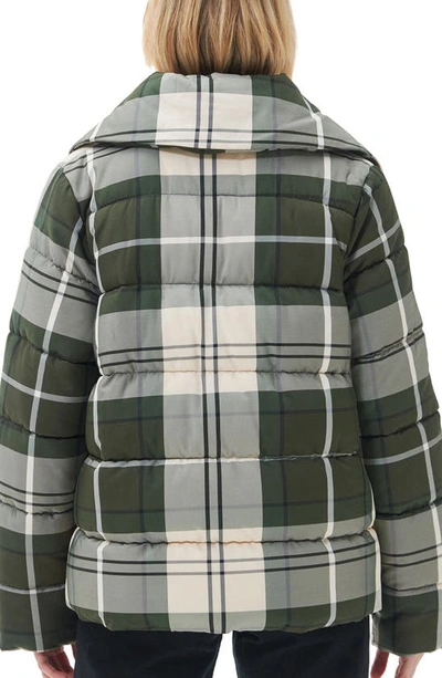 Barbour Germaine Tartan Quilted Puffer Jacket In Ancient Poplar Tartan