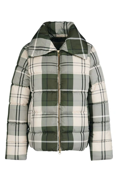 Shop Barbour Germaine Tartan Quilted Puffer Jacket In Ancient Poplar Tartan