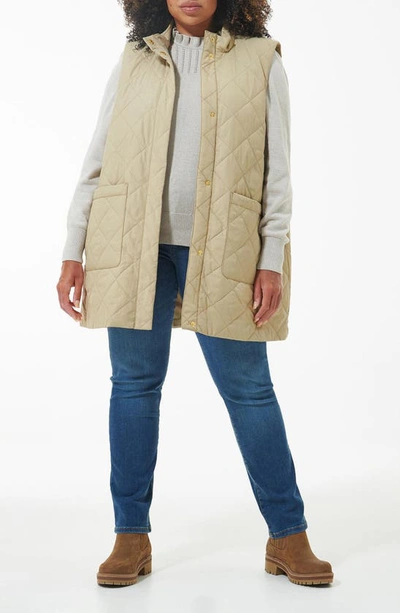 Shop Barbour Cosmia Quilted Liner Vest In Light Fawn