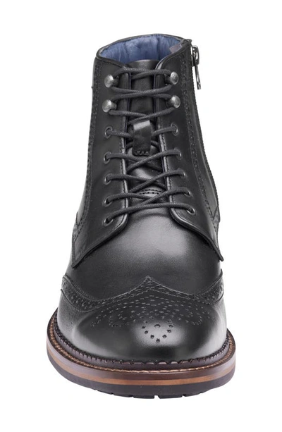 Johnston & Murphy Xc Flex Connelly Wingtip Boot In Black Full Grain
