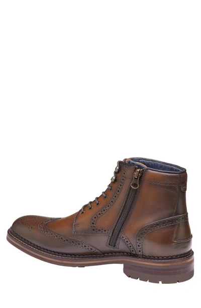 Shop Johnston & Murphy Xc Flex Connelly Wingtip Boot In Tan Full Grain