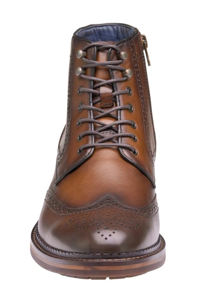 Shop Johnston & Murphy Xc Flex Connelly Wingtip Boot In Tan Full Grain