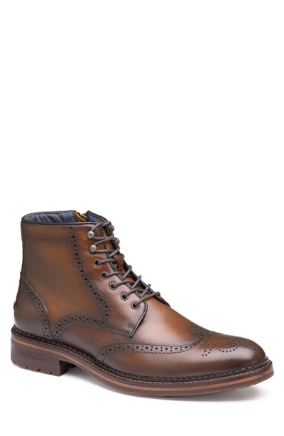 Shop Johnston & Murphy Xc Flex Connelly Lace-up Leather Boot In Tan Full Grain