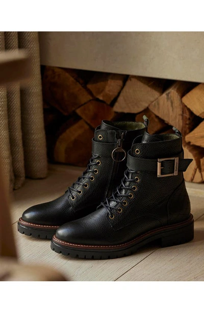 Barbour Heidi Combat Boot In Black
