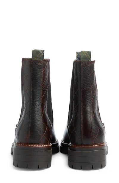 Barbour Womens Black Evie Logo-plaque Leather Ankle Boots In Black Leather