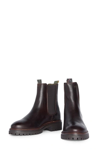 Barbour Womens Black Evie Logo-plaque Leather Ankle Boots In Black Leather