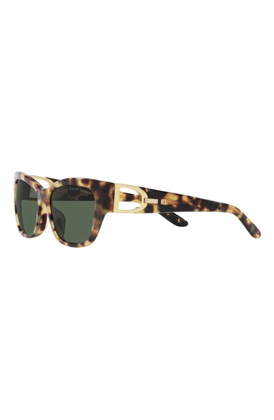 Shop Ralph Lauren 57mm Cat Eye Sunglasses In Havana