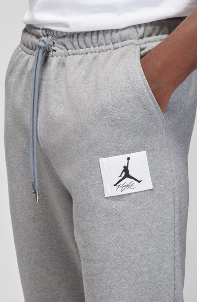 Shop Jordan Essentials Statement Fleece Sweatpants In Carbon Heather/ Sail